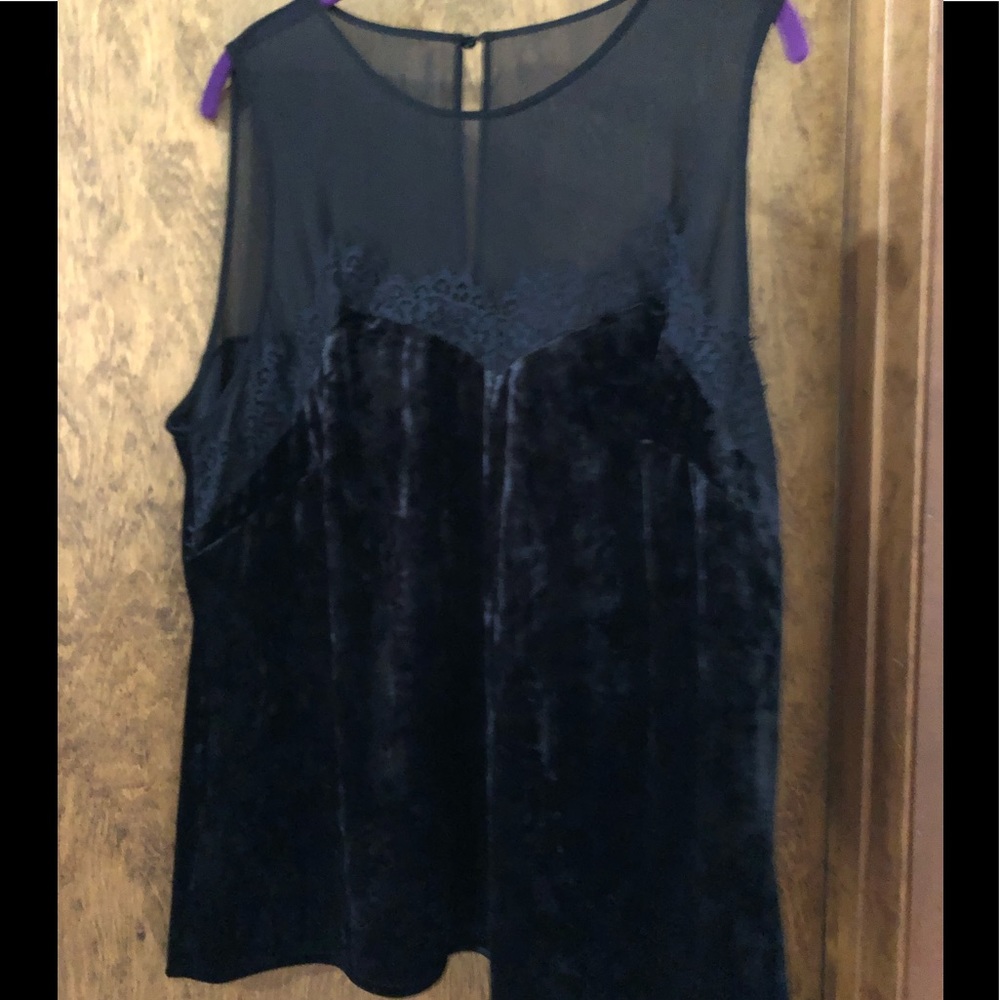 Lane Bryant 18/20 black fancy tank NWT